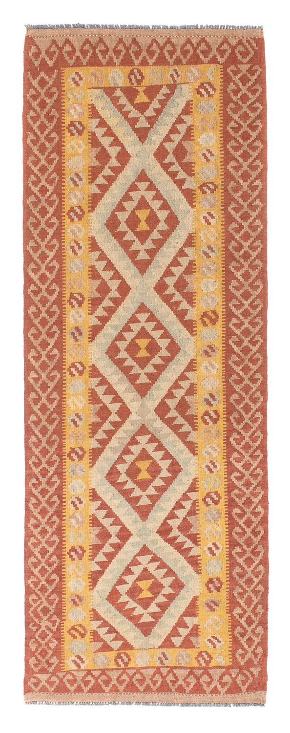 Runner Kelim Rug - Splash - 203 x 69 cm - rust