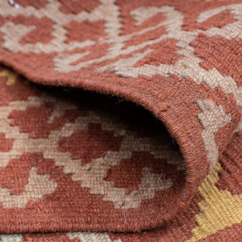 Runner Kelim Rug - Splash - 203 x 69 cm - rust