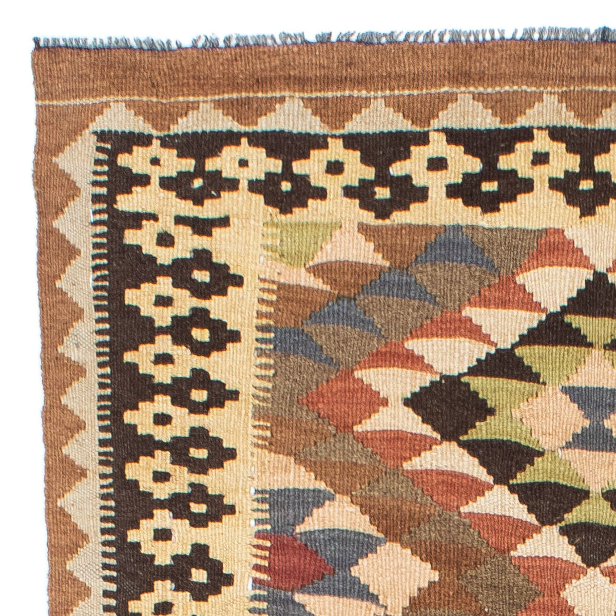 Runner Kelim Rug - Oriental - 207 x 85 cm - light brown