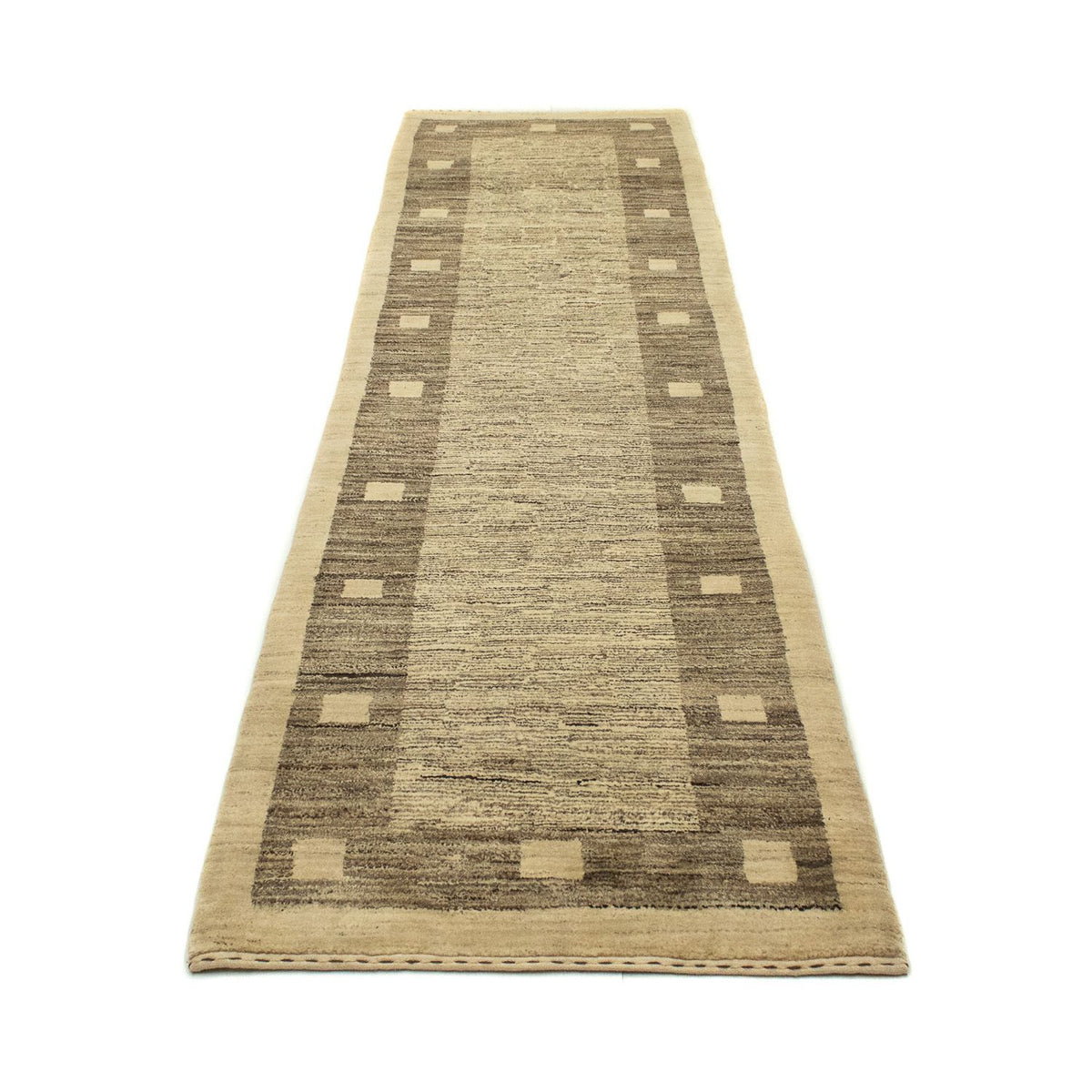 Runner Gabbeh Rug - Indus - 300 x 74 cm - grey