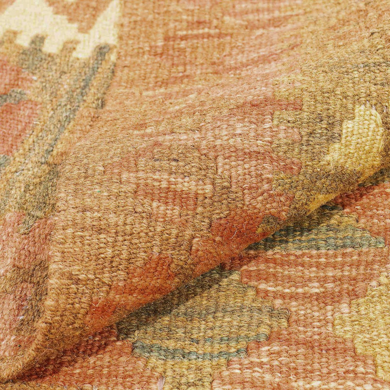 Kelim Rug - Splash - 294 x 207 cm - brown