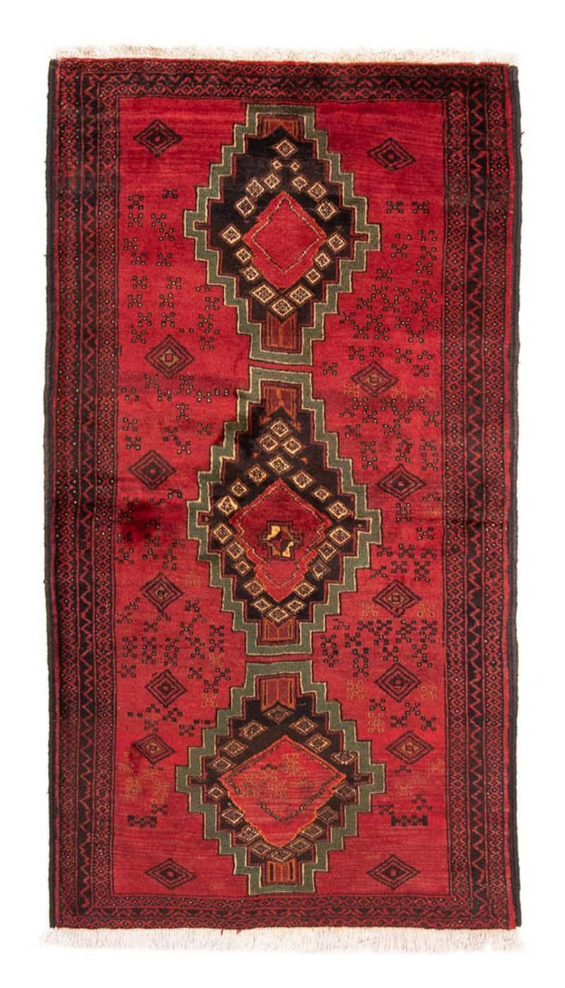 Runner Belutsch Rug - 186 x 100 cm - dark red