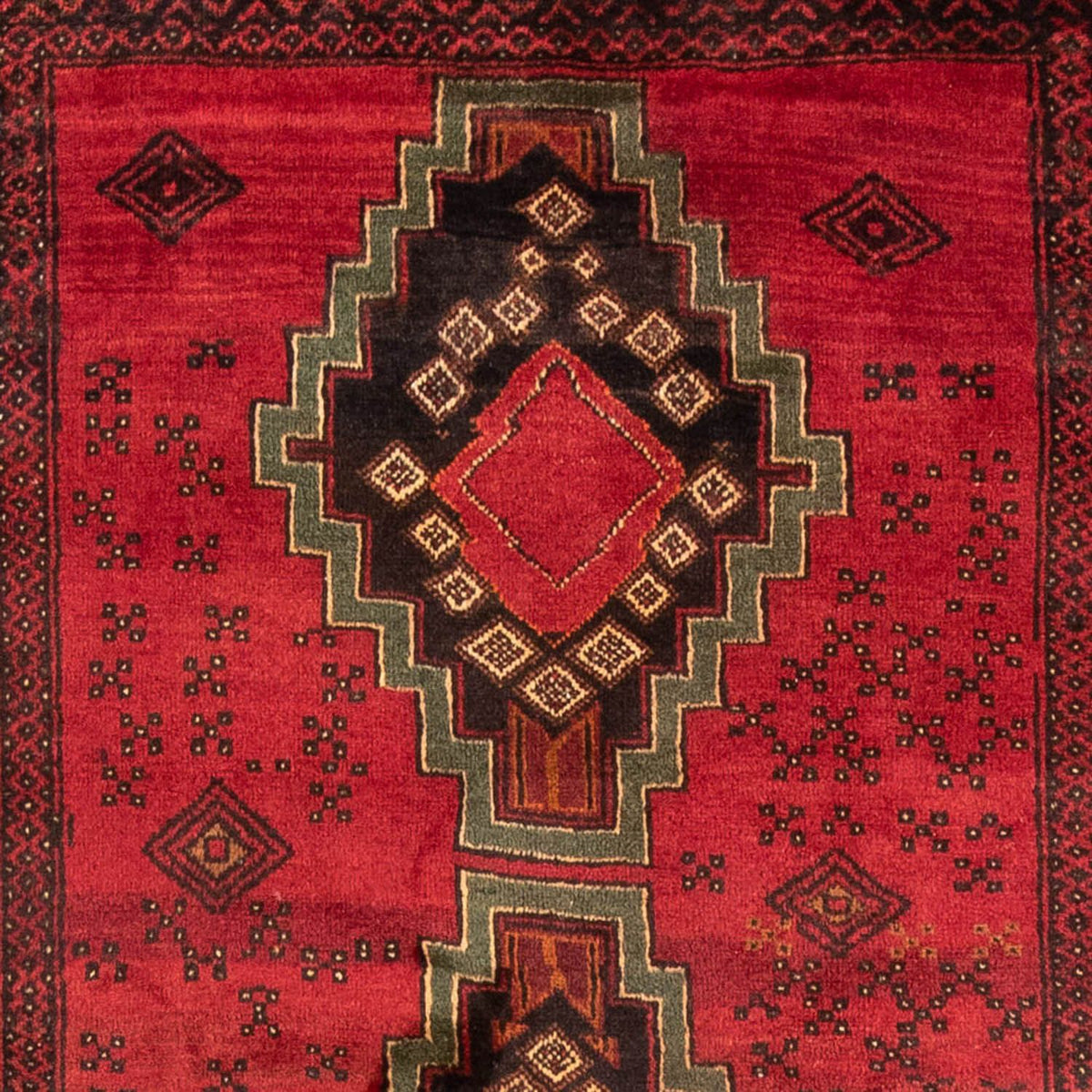 Runner Belutsch Rug - 186 x 100 cm - dark red