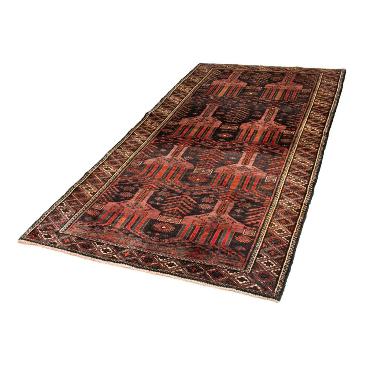 Runner Belutsch Rug - 228 x 114 cm - light red