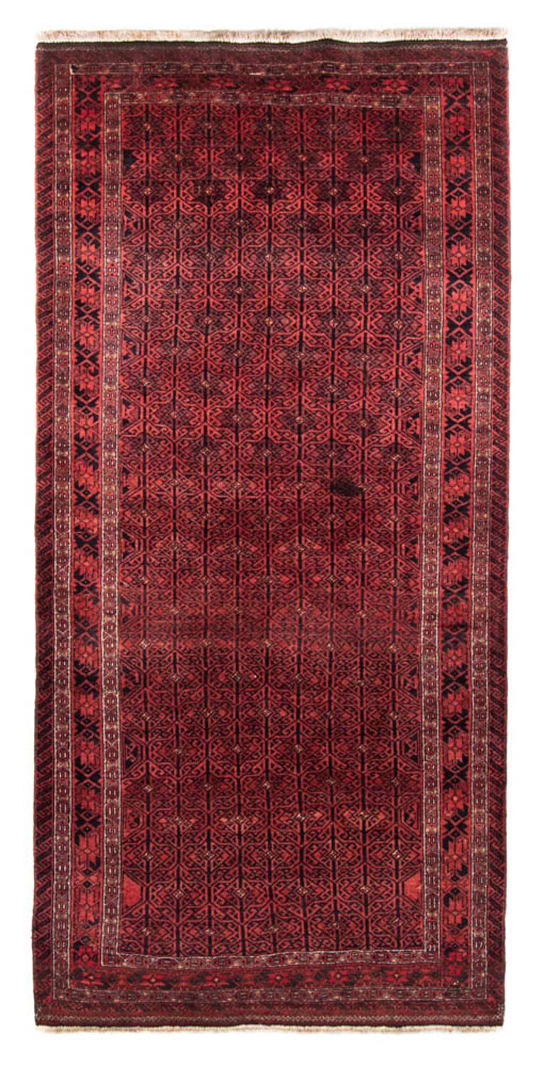Runner Belutsch Rug - 248 x 117 cm - dark red