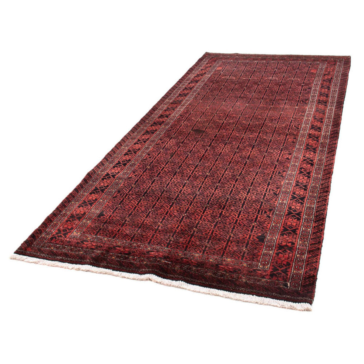 Runner Belutsch Rug - 248 x 117 cm - dark red
