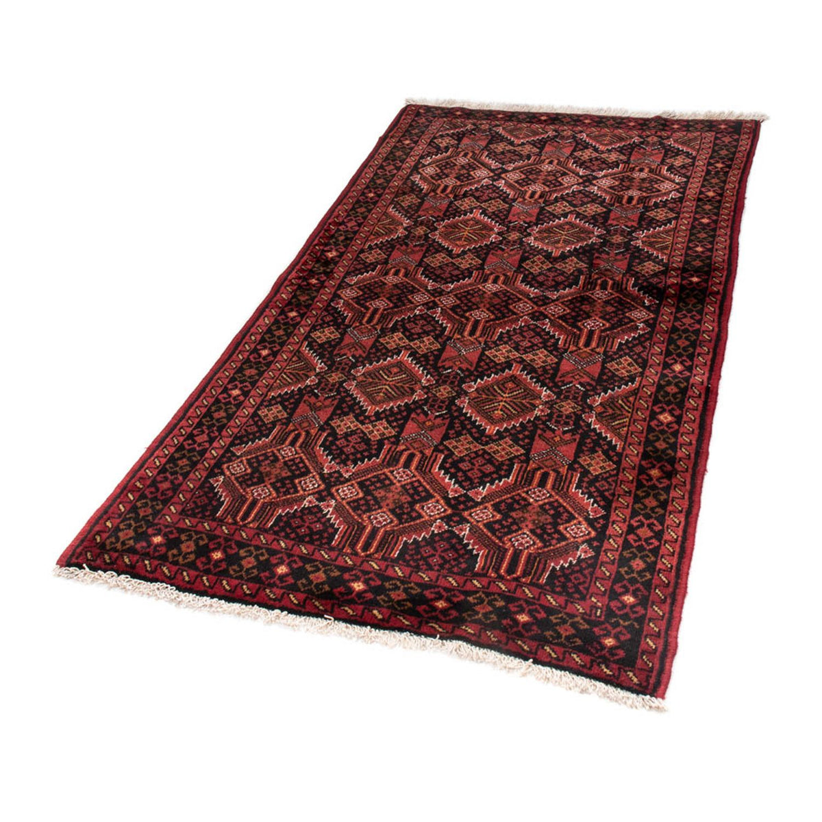 Runner Belutsch Rug - 184 x 96 cm - dark red