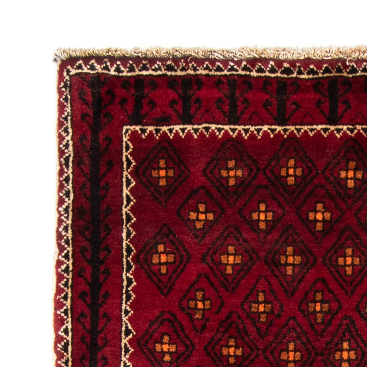 Runner Belutsch Rug - 182 x 103 cm - dark red