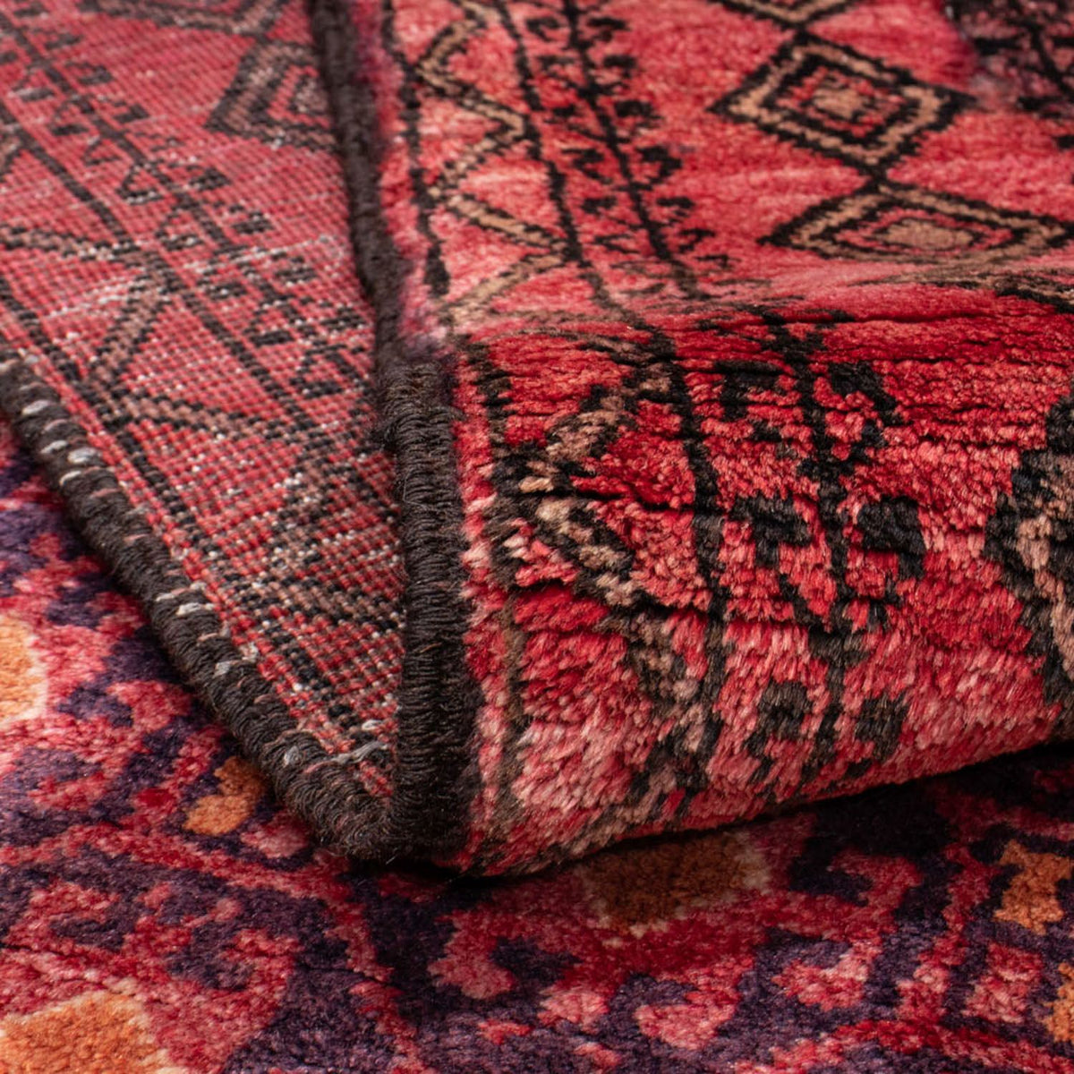 Runner Belutsch Rug - 227 x 110 cm - light red