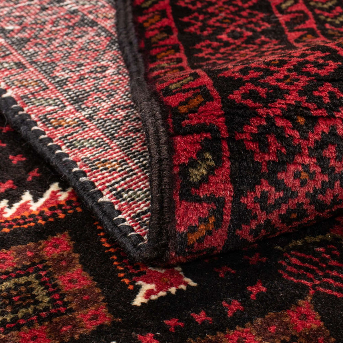 Runner Belutsch Rug - 206 x 113 cm - dark red