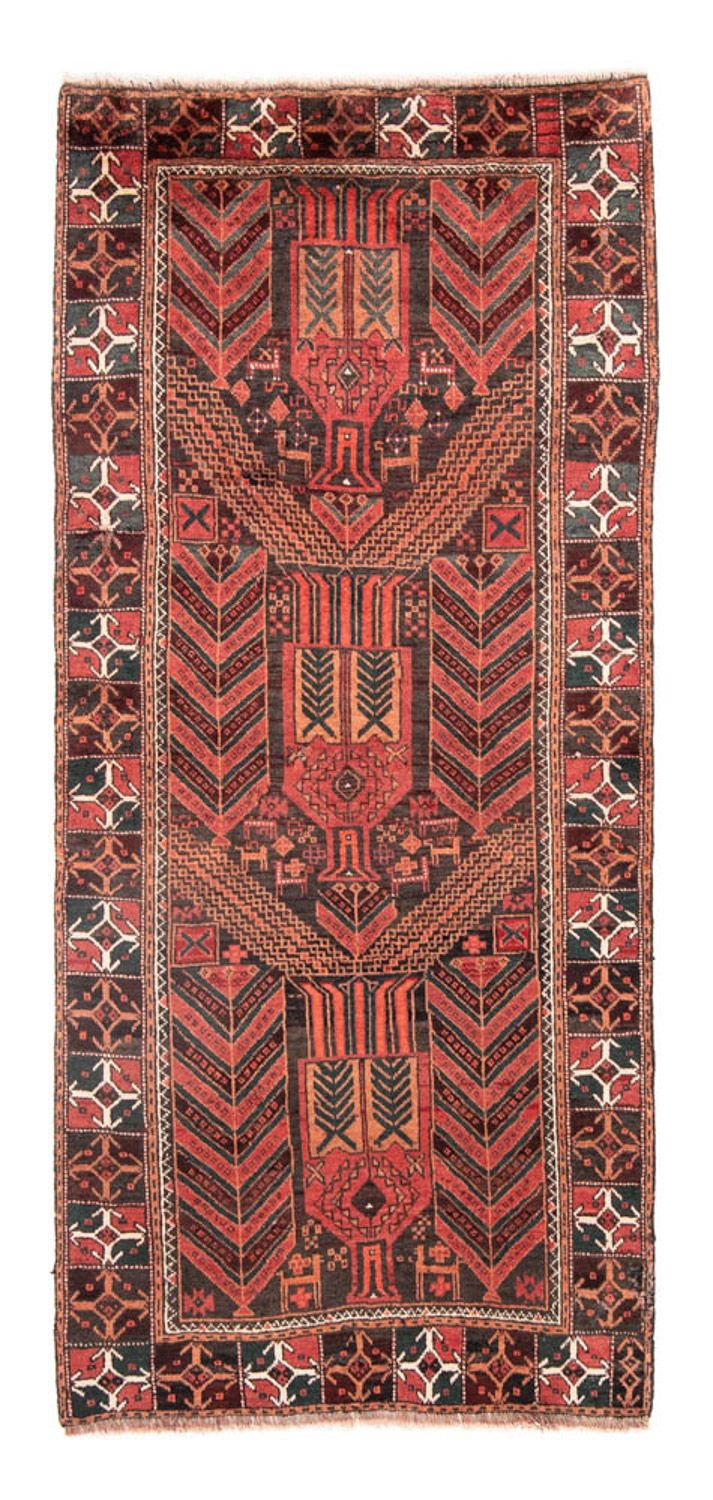 Runner Belutsch Rug - 205 x 100 cm - light red