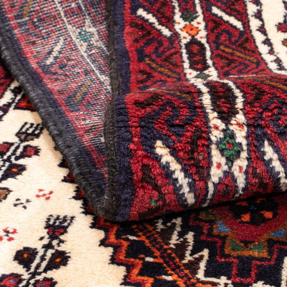 Runner Belutsch Rug - 185 x 103 cm - dark blue