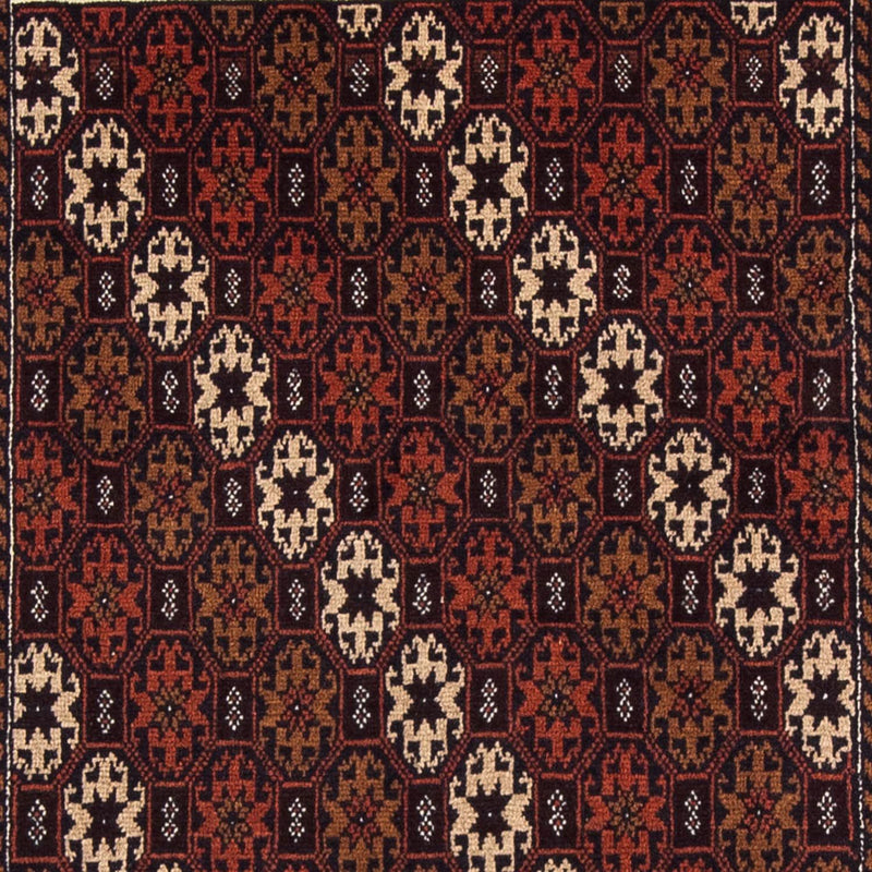 Runner Belutsch Rug - 186 x 102 cm - dark red