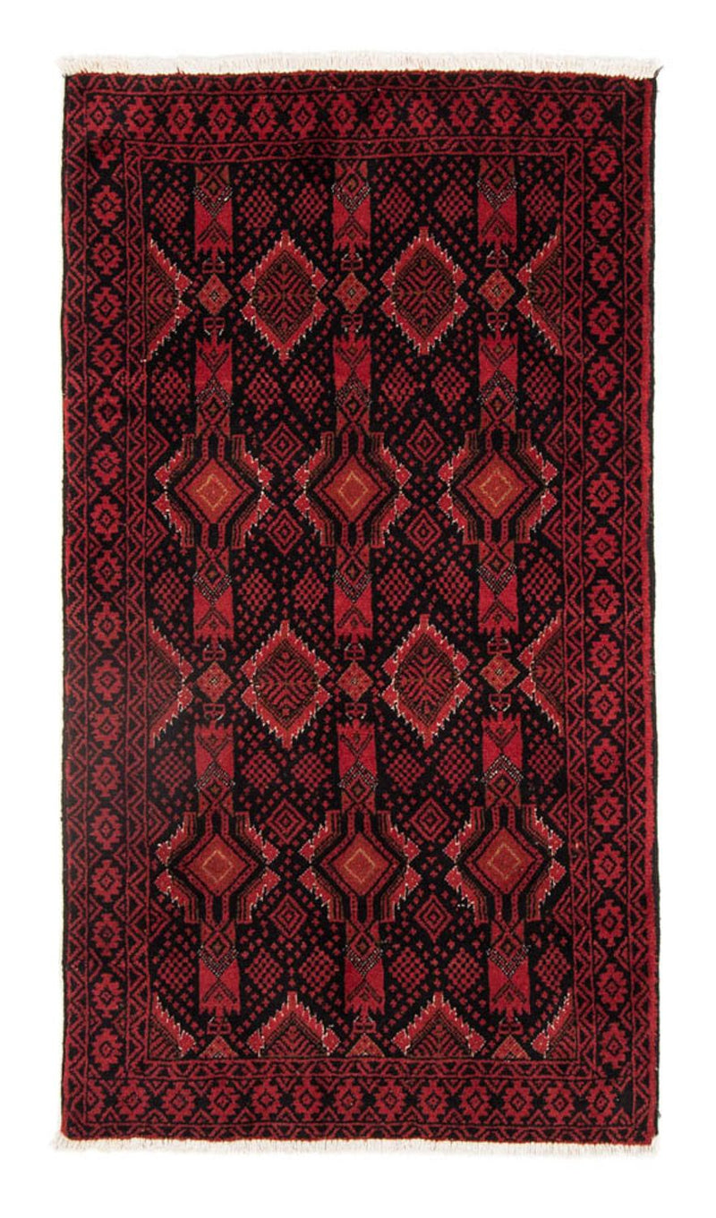 Runner Belutsch Rug - 182 x 102 cm - dark red