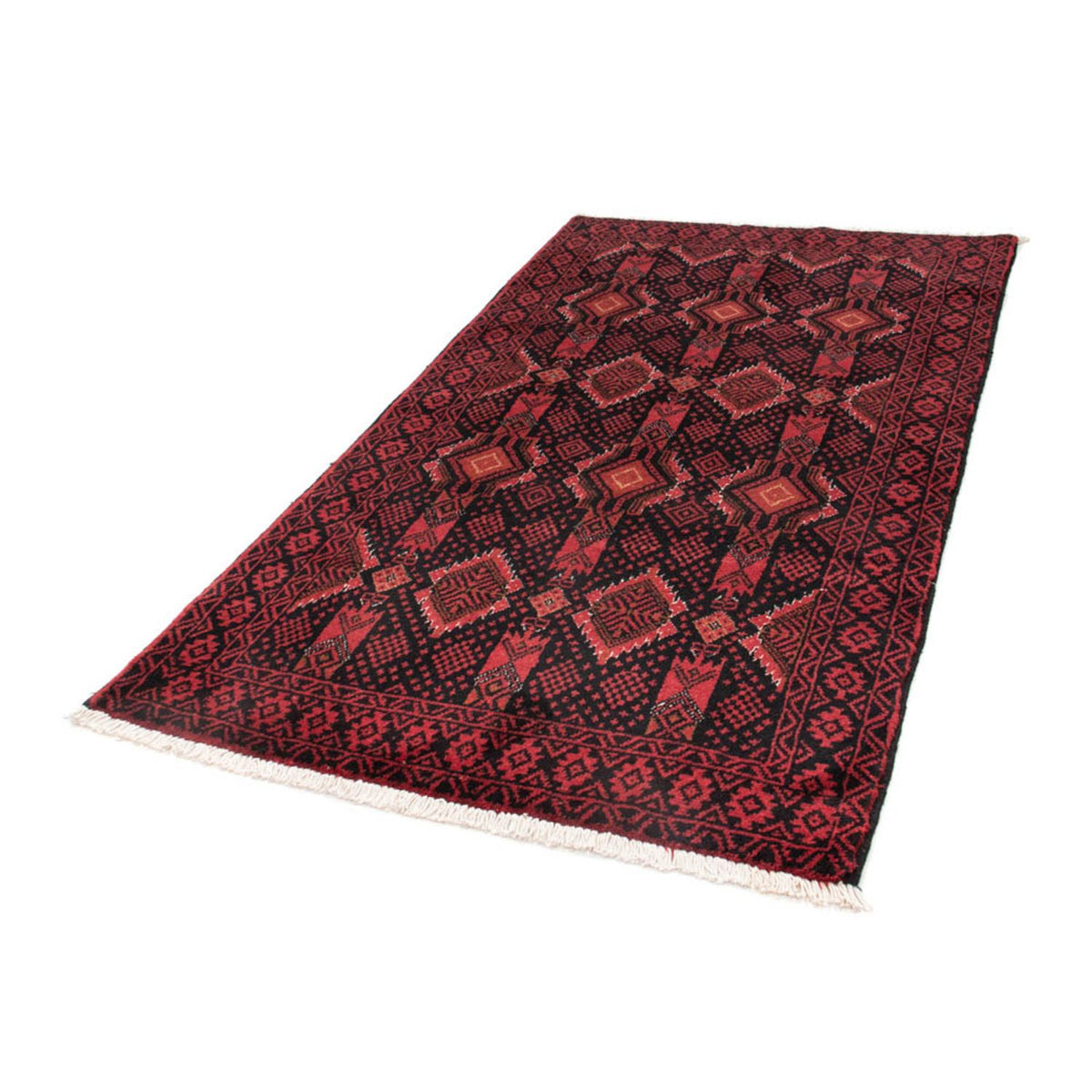 Runner Belutsch Rug - 182 x 102 cm - dark red