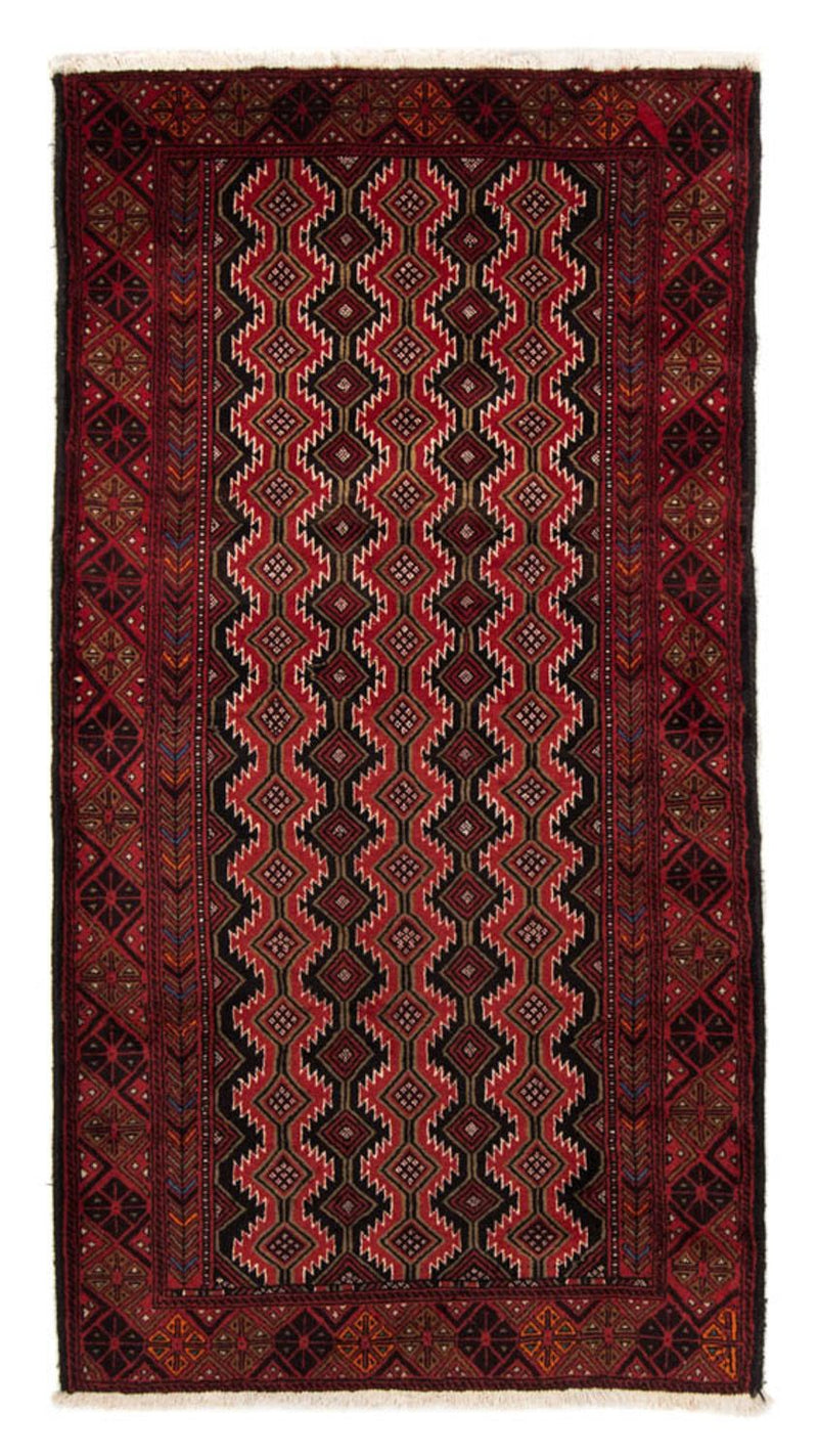 Runner Belutsch Rug - 219 x 110 cm - dark red