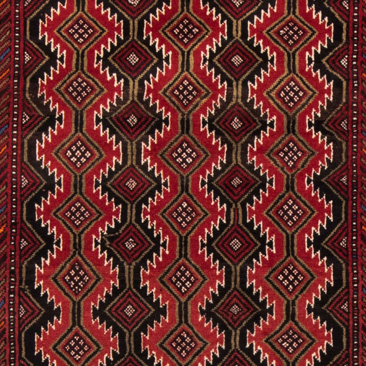 Runner Belutsch Rug - 219 x 110 cm - dark red
