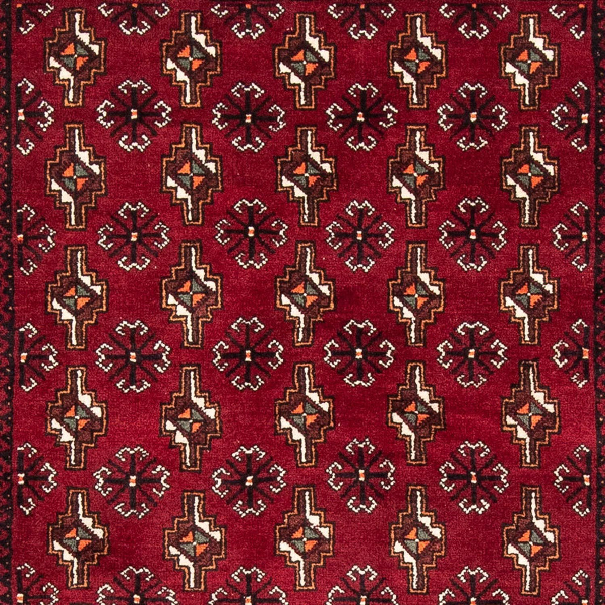 Runner Belutsch Rug - 194 x 101 cm - dark red
