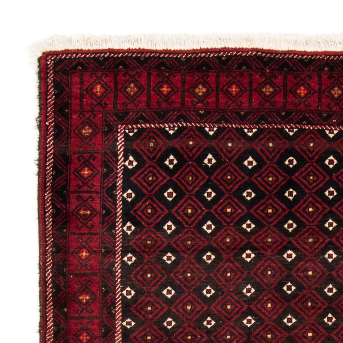 Runner Belutsch Rug - 210 x 114 cm - dark red