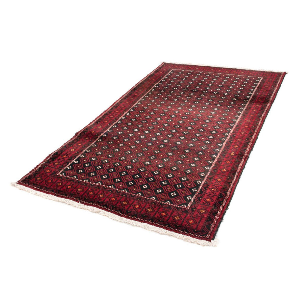 Runner Belutsch Rug - 210 x 114 cm - dark red