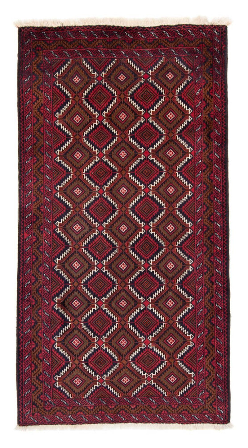 Runner Belutsch Rug - 197 x 107 cm - dark red