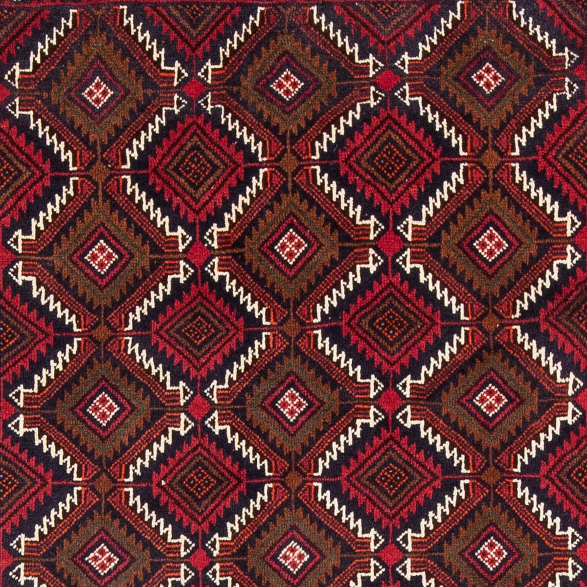 Runner Belutsch Rug - 197 x 107 cm - dark red