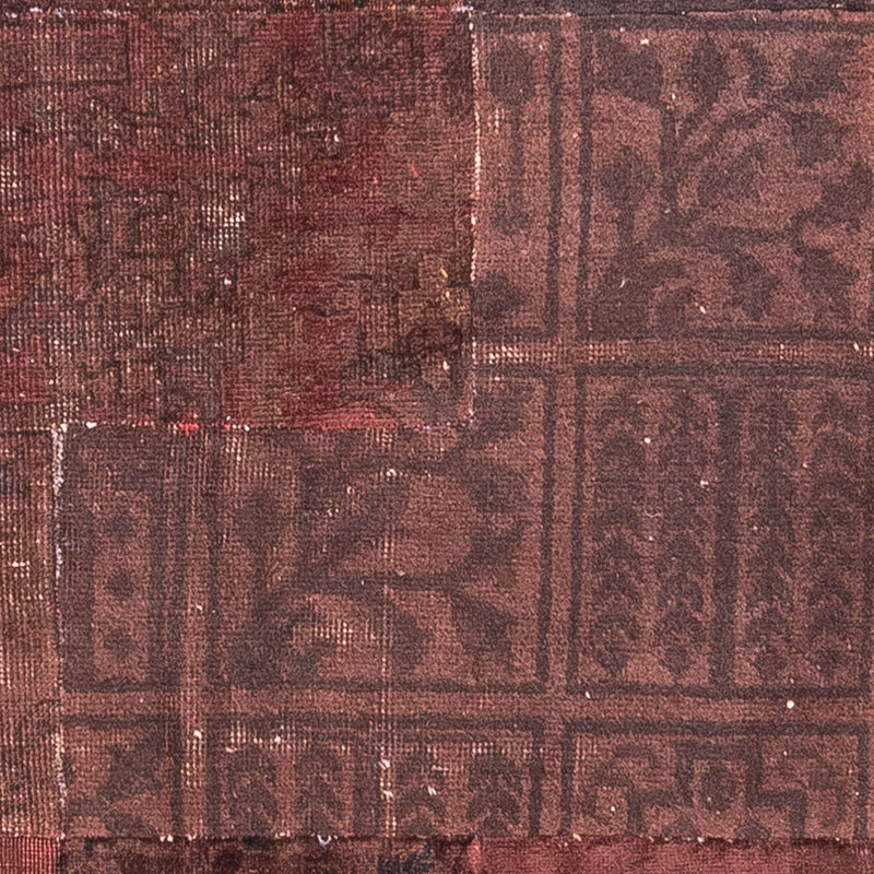 Patchwork Rug - 233 x 195 cm - dark brown