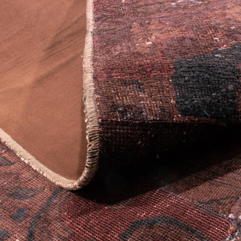 Patchwork Rug - 233 x 195 cm - dark brown