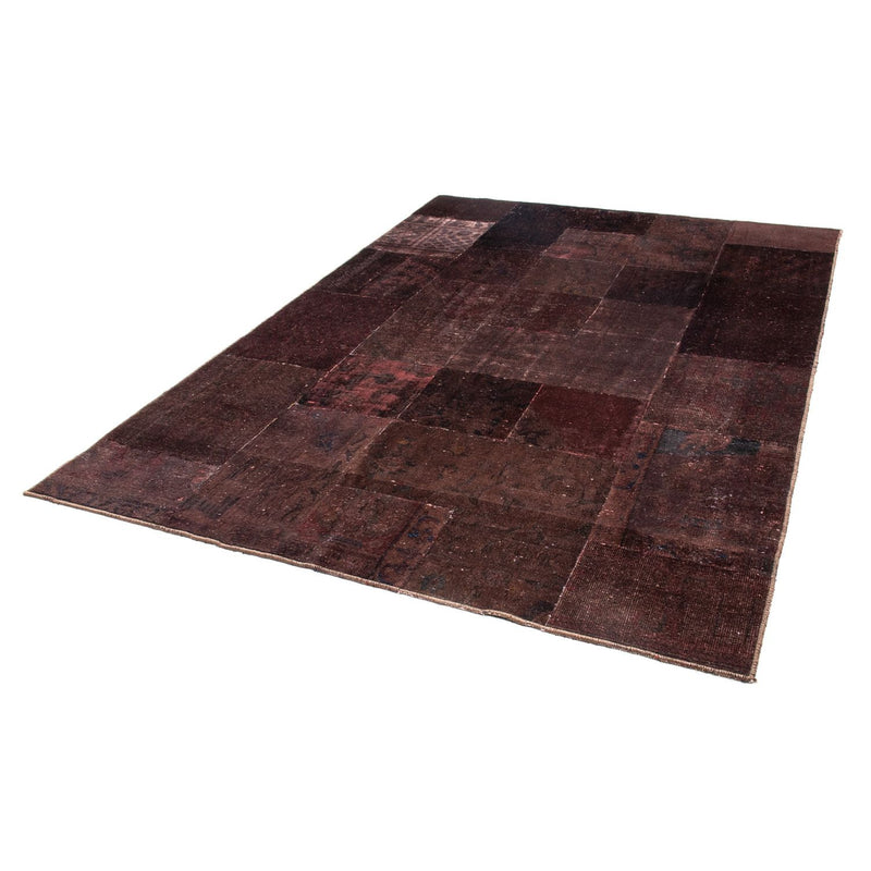 Patchwork Rug - 233 x 195 cm - dark brown