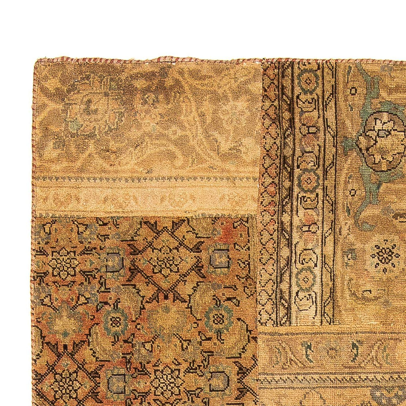 Patchwork Rug 205x131cm - Perserteppich Wollteppich