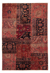 Patchwork Rug - 207 x 135 cm - multicolored