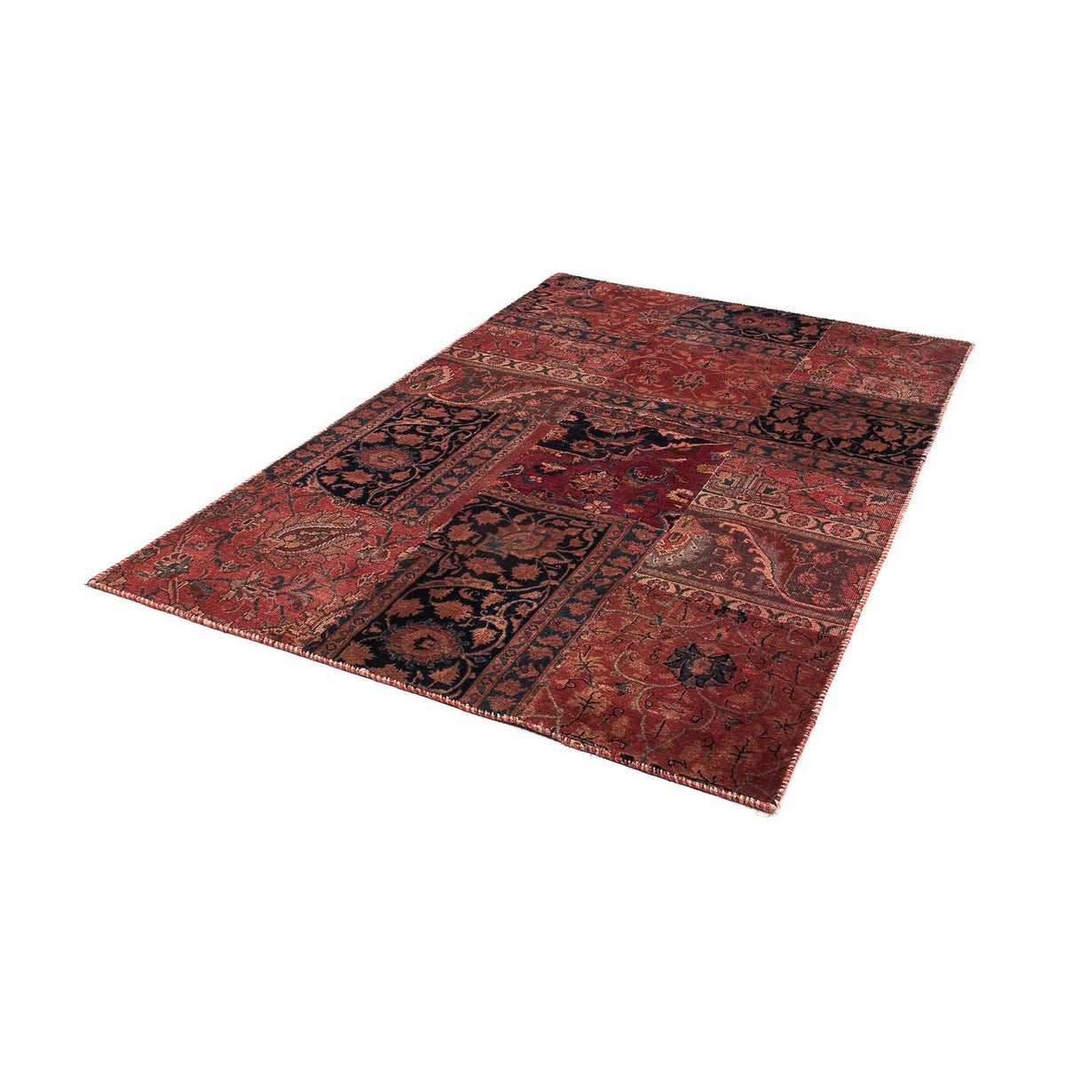 Patchwork Rug - 207 x 135 cm - multicolored