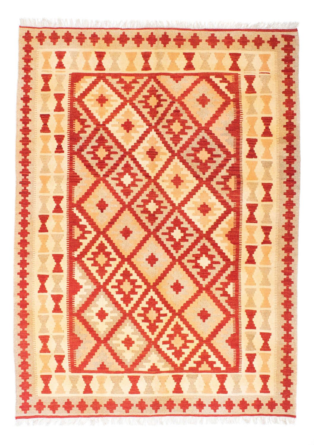 Kelim Rug - Oriental - 211 x 155 cm - red
