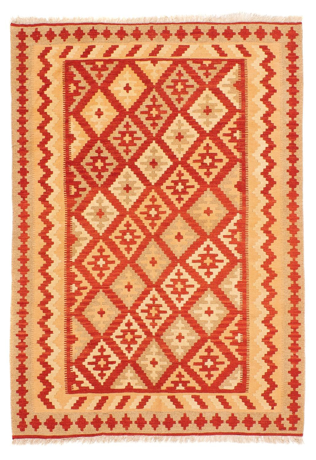 Kelim Rug - Oriental - 206 x 152 cm - dark red