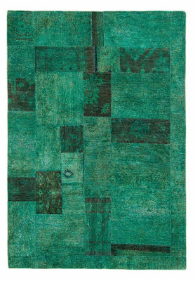 Patchwork Rug - 237 x 156 cm - green