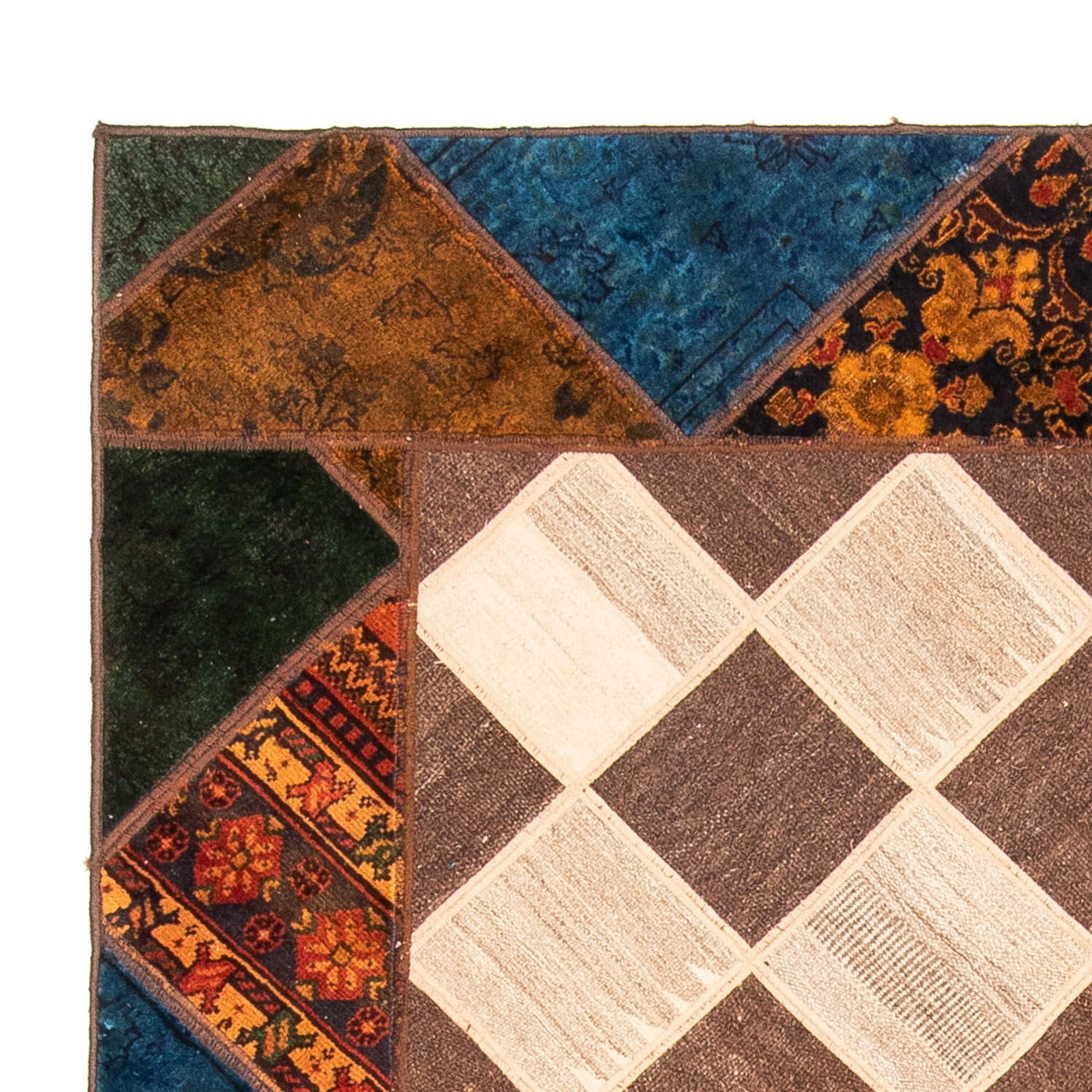 Patchwork Rug 229x163cm - Perserteppich Wollteppich