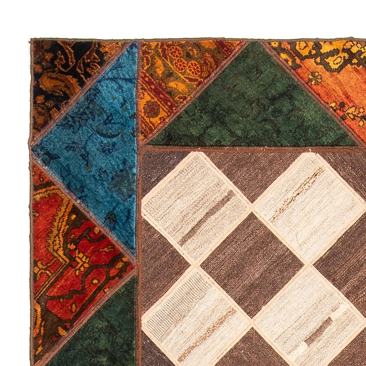 Patchwork Rug 224x164cm - Perserteppich Wollteppich