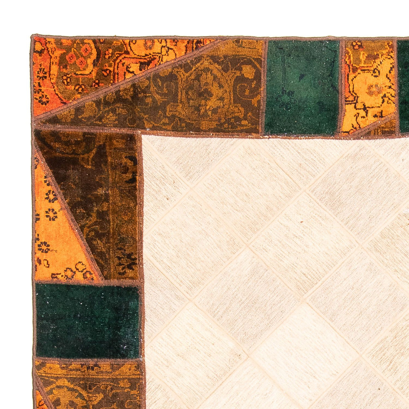 Patchwork Rug 249x194cm - Perserteppich Wollteppich
