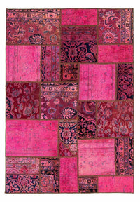Patchwork Rug - 197 x 138 cm - multicolored