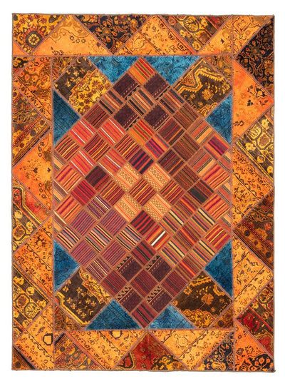 Patchwork Rug 176x234cm - Perserteppich Wollteppich