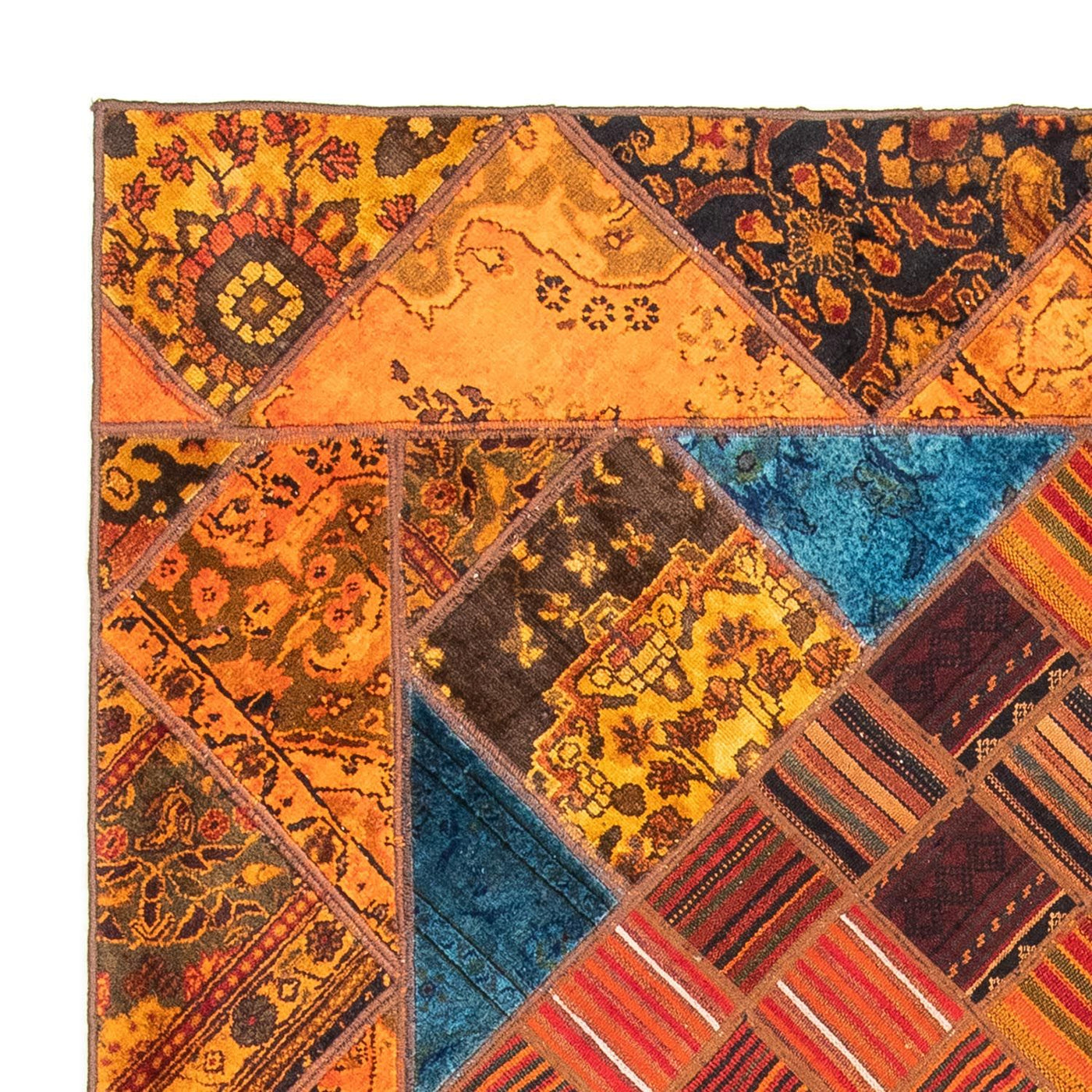 Patchwork Rug 234x176cm - Perserteppich Wollteppich