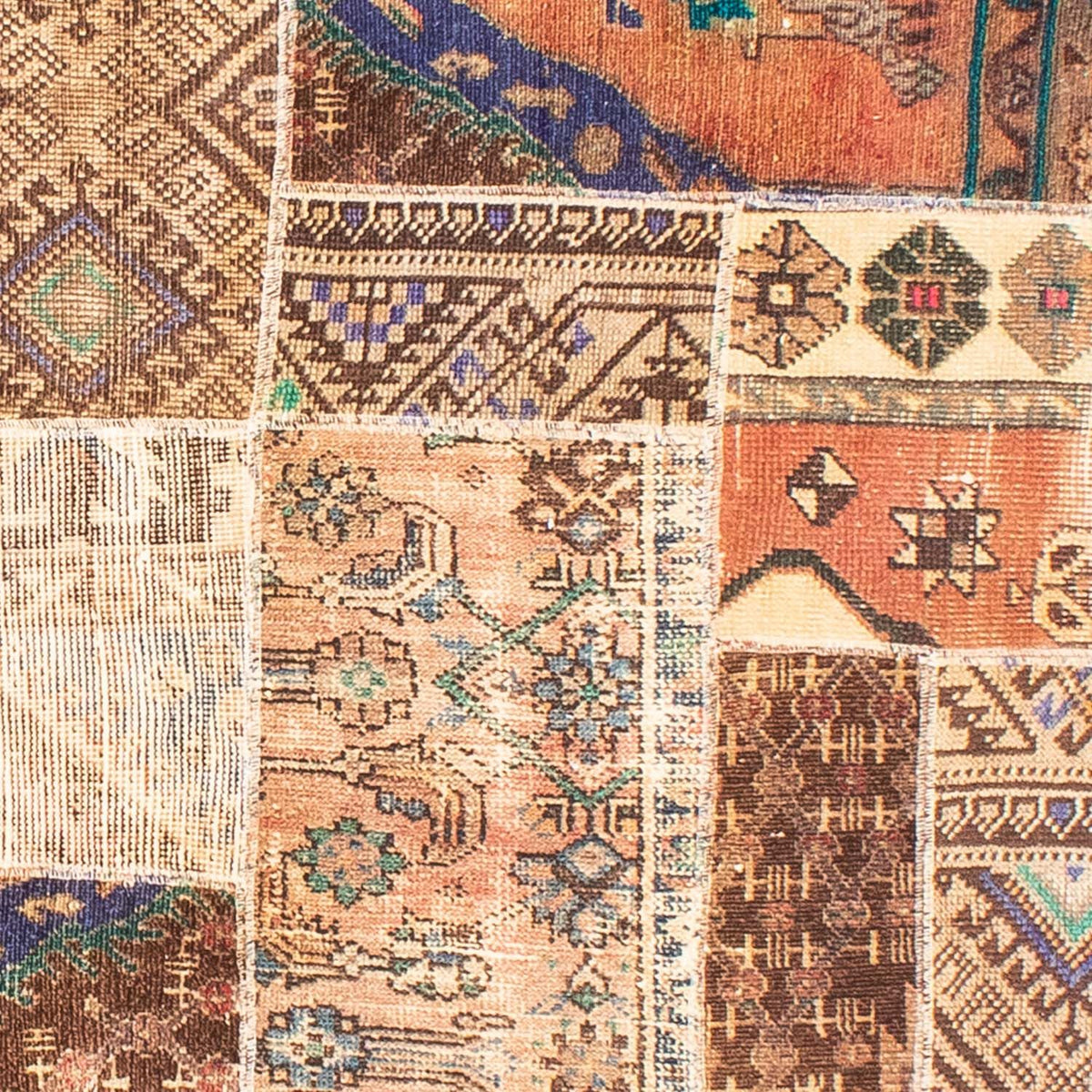 Patchwork Rug - 301 x 239 cm - multicolored