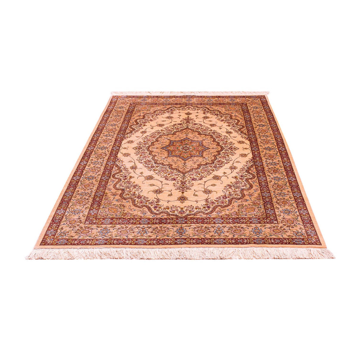 Silk Rug - Ghom Silk - Premium - 188 x 130 cm - beige