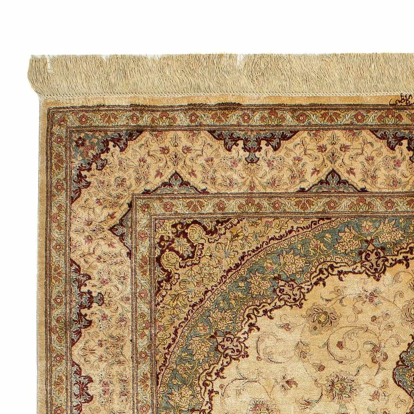 Qom Silk Rug 197x131cm - Oriental Rug