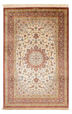 Silk Rug - Ghom Silk - Premium - 200 x 128 cm - beige