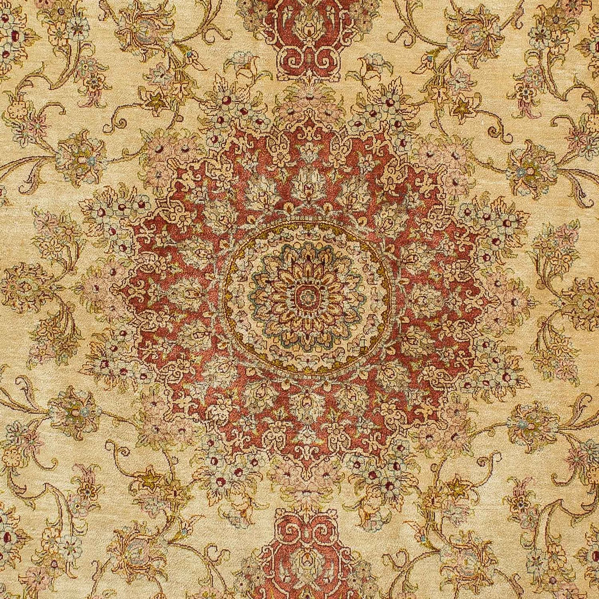 Silk Rug - Ghom Silk - Premium - 210 x 130 cm - beige