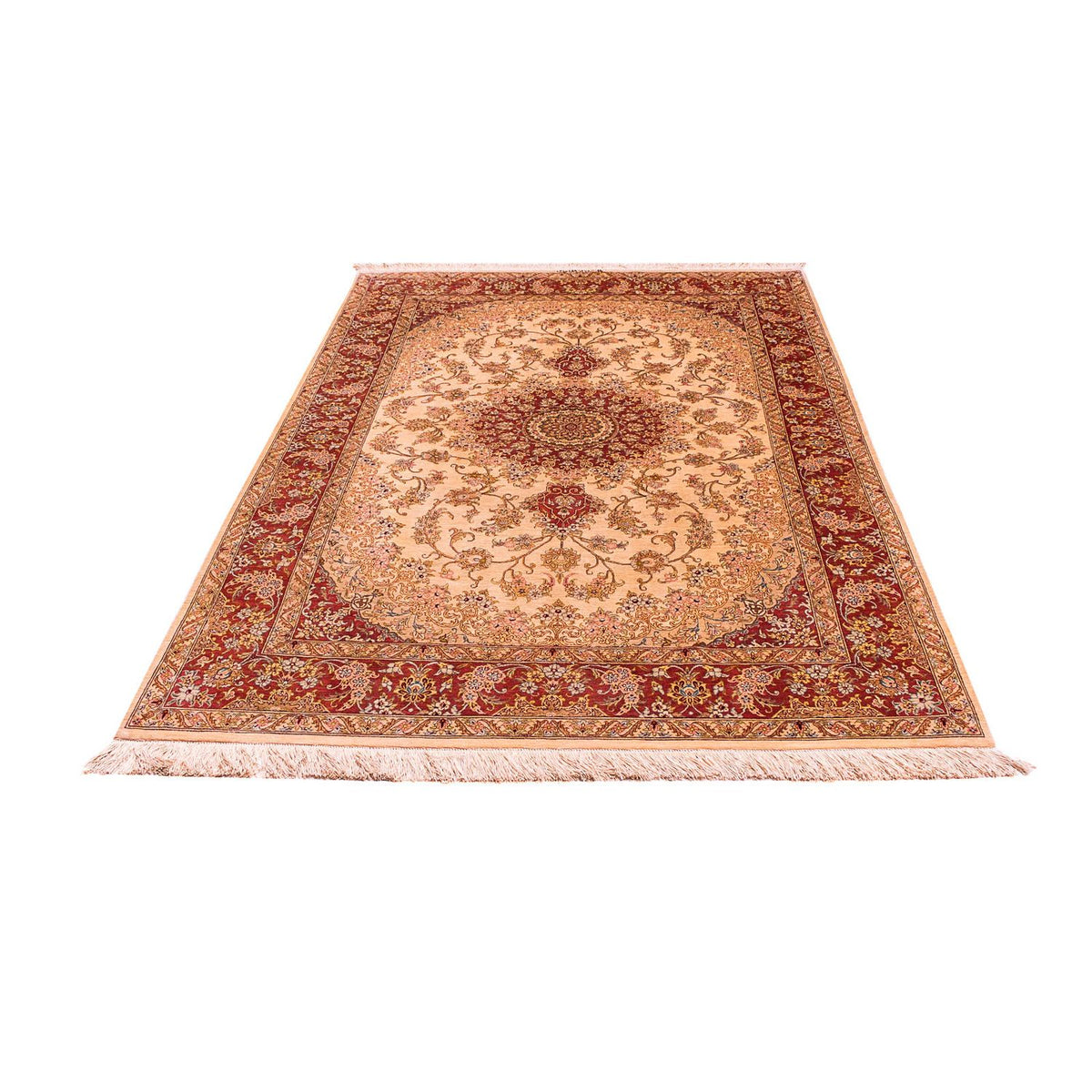 Silk Rug - Ghom Silk - Premium - 210 x 130 cm - beige