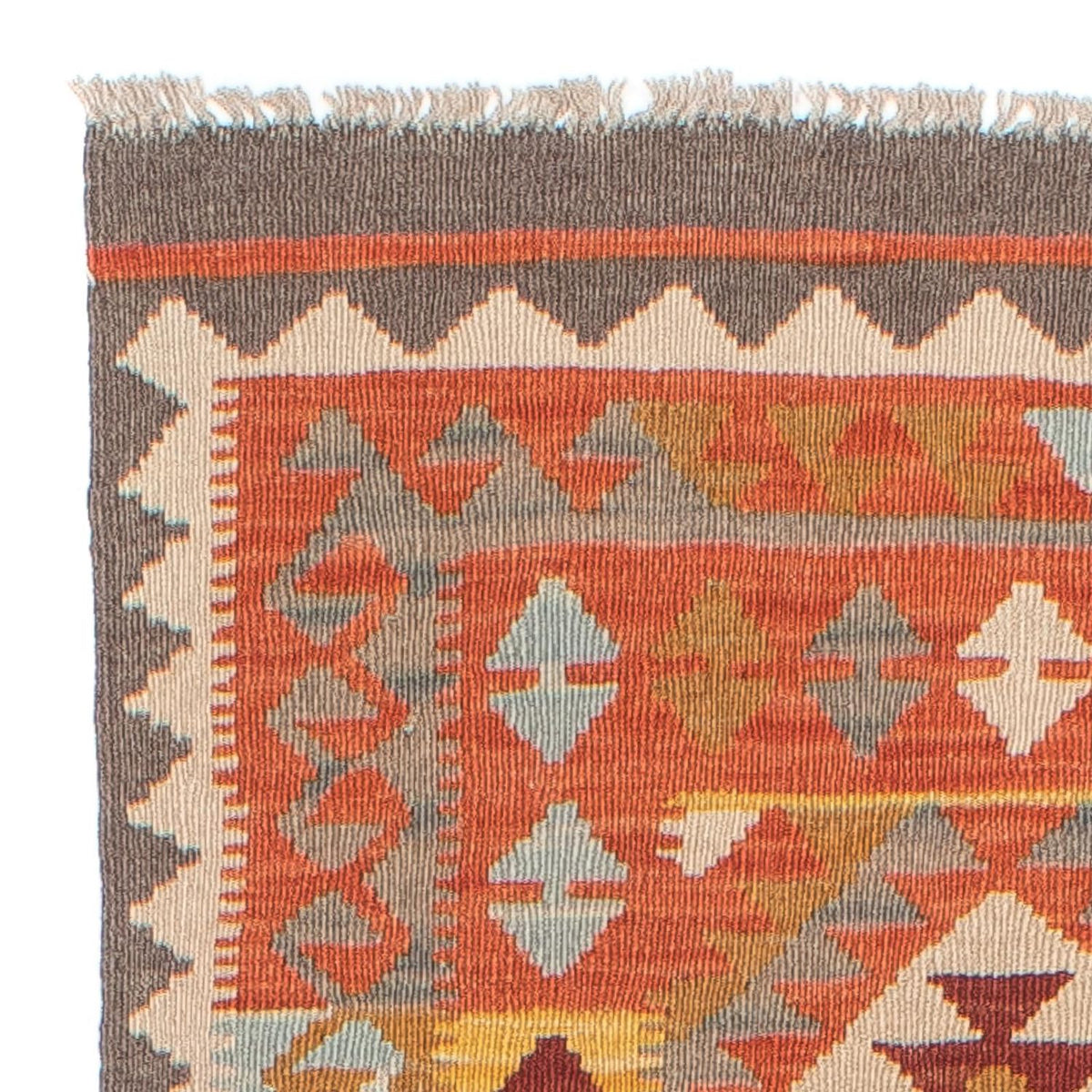 Runner Kelim Rug - Splash - 296 x 76 cm - light red