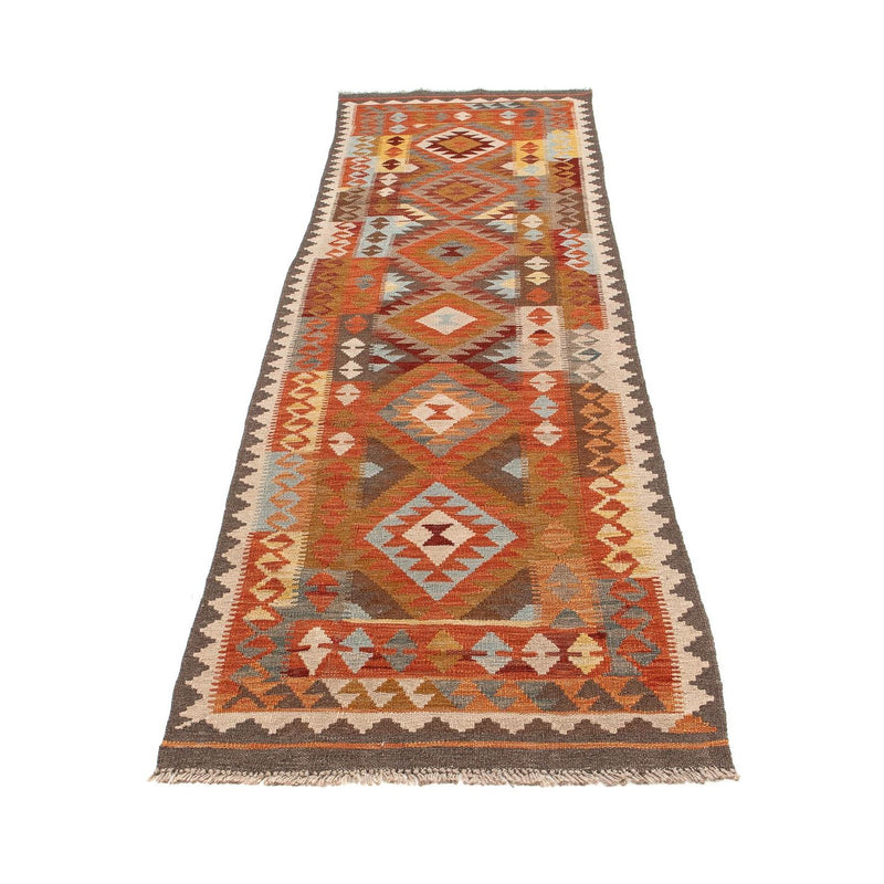 Runner Kelim Rug - Splash - 296 x 76 cm - light red