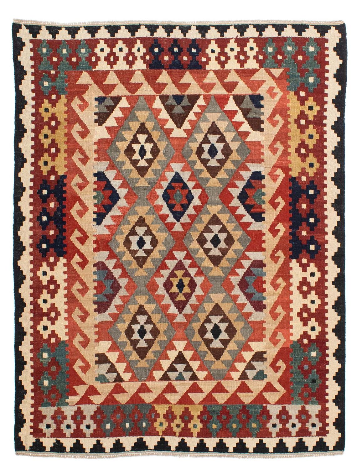 Kelim Rug - Splash - 189 x 157 cm - multicolored